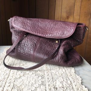 Burgundy ELIZABETH & JAMES Slouchy Leather Bag